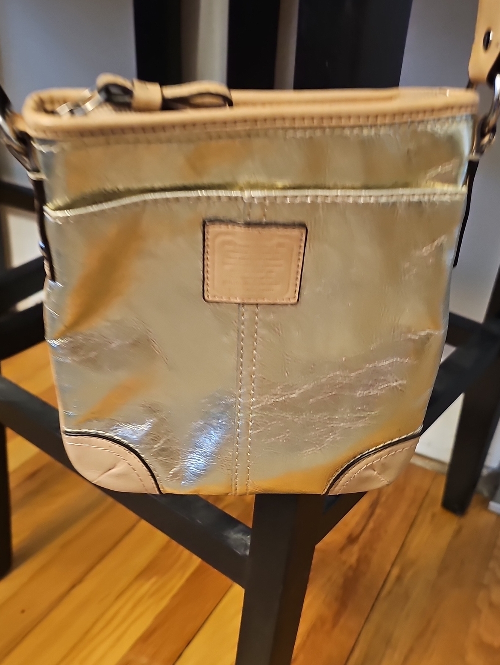 Coach Metallic Gold Crossbody Bag - Women